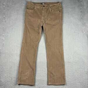 Stio Corduroy Pants Mens 32x29 Brown Organic Cotton Stretch 5 Pocket Casual Soft